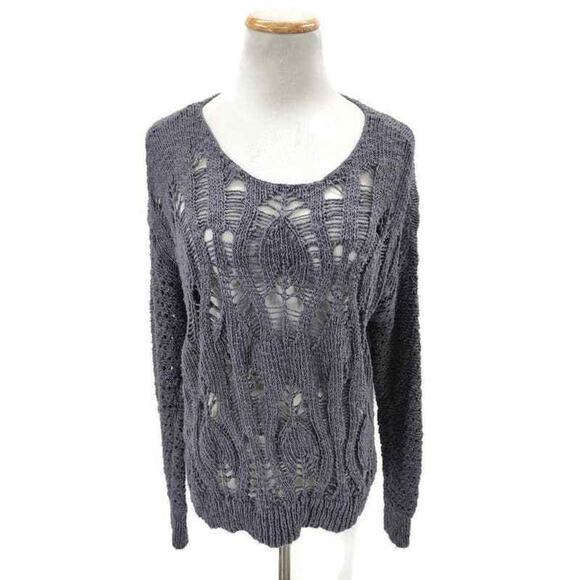 American Eagle blue open knit pull over sweater in size Medium - Picture 1 of 4